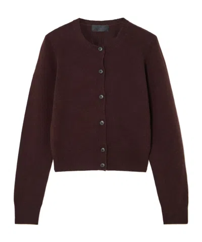 Nili Lotan March Cashmere Cardigan In Burgundy