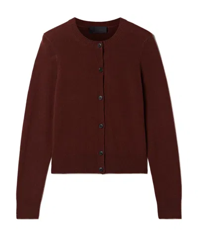 Nili Lotan March Cashmere Cardigan In Burgundy