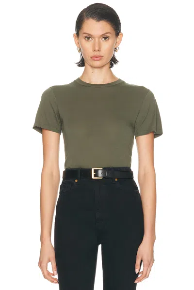 Nili Lotan Mariela Crewneck Top In Green