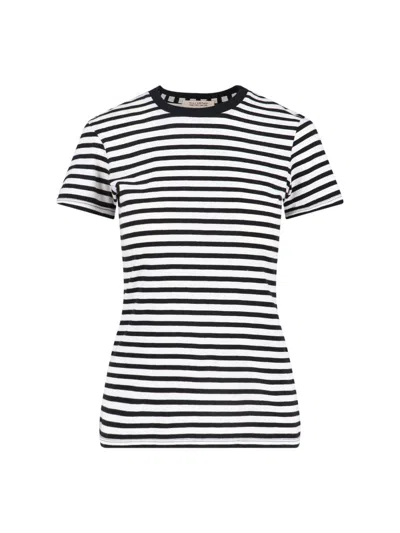 Nili Lotan Mariela T-shirt In Black Cotton In Multi