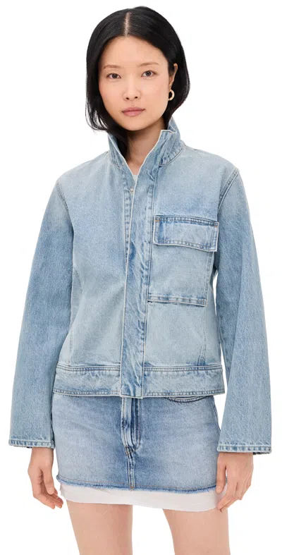 Nili Lotan Marilou Denim Jacket Alice Wash In Multi