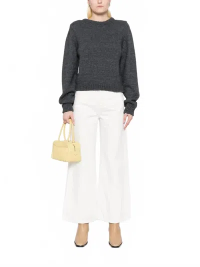 Nili Lotan Marlene Wide Leg Jean In Cream In White