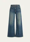 Nili Lotan Marlene Wide-leg Jeans In Classic Wash