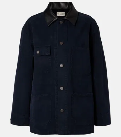 Nili Lotan Marquise Cotton Jacket In Blue