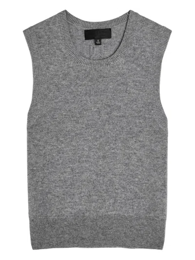 Nili Lotan May Cashmere Knitted Vest In Gray