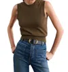 Nili Lotan May Sweater Tank In Dark Moss In Green
