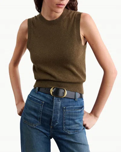 Nili Lotan May Sweater Tank Top In Dark Moss