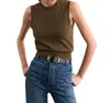 Nili Lotan May Sweater Tank In Dark Moss In Multi