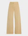 Nili Lotan Megan Brushed Stretch Wide Leg Pants In Brown