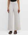 Nili Lotan Megan Brushed Stretch Wide Leg Pants In White