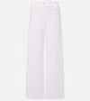 Nili Lotan Megan Cotton Twill Wide-leg Pants In White