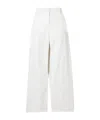 Nili Lotan Megan High Waist Wide Leg Track Pants In White