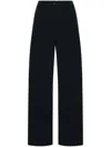 Shop Nili Lotan Megan Wide-leg Trousers In Blue