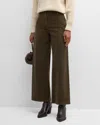 Nili Lotan Megan Wide-leg Corduroy Pants In Dark Umber