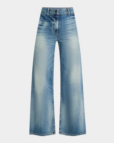 Nili Lotan Megan Wide-leg Jeans In Blue