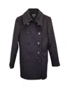 Nili Lotan Melina Double-breasted Coat In Black Wool In Black