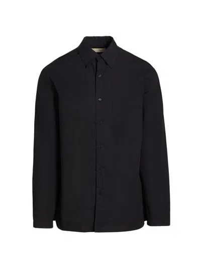 Nili Lotan Men's Caiden Cotton Poplin Button-front Shirt In Blue