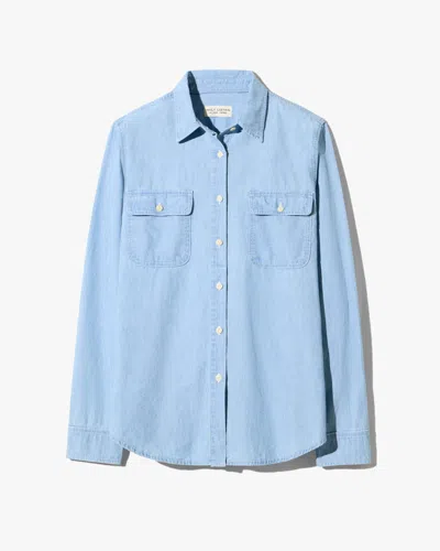 Nili Lotan Men's Callum Chambray Shirt Chambray, Xl