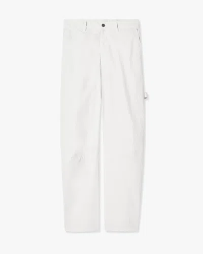 Nili Lotan Men's Carpenter Cotton Pant White, 33
