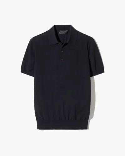 Nili Lotan Men's Donato Sweater Polo Black, Xxl - 100% Cotton