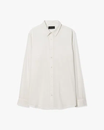 Nili Lotan Men's Vitus Shirt Ivory, L