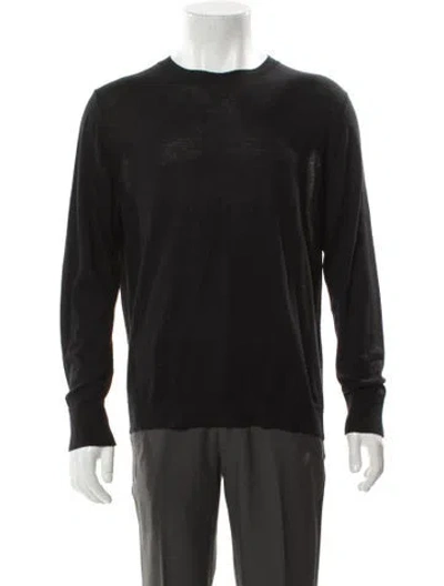 Pre-owned Nili Lotan Merino Wool Crew Neck Pullover In Black