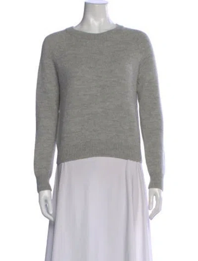 Pre-owned Nili Lotan Merino Wool Crew Neck Sweater In Gray