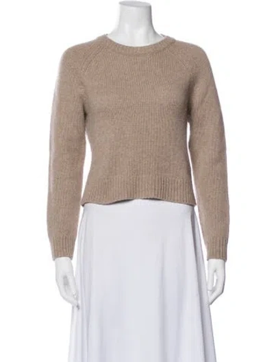 Pre-owned Nili Lotan Merino Wool Crew Neck Sweater In Neutral