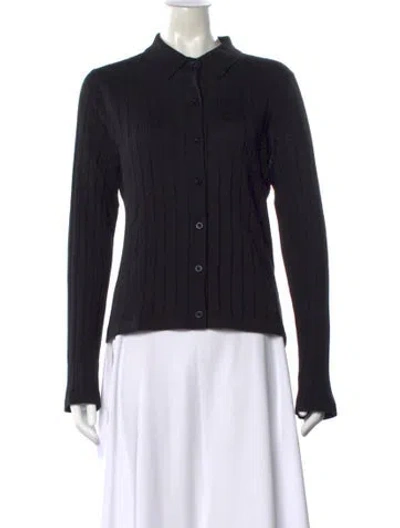 Pre-owned Nili Lotan Merino Wool Sweater In Black