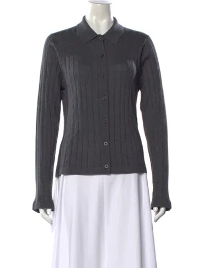 Pre-owned Nili Lotan Merino Wool Sweater In Gray