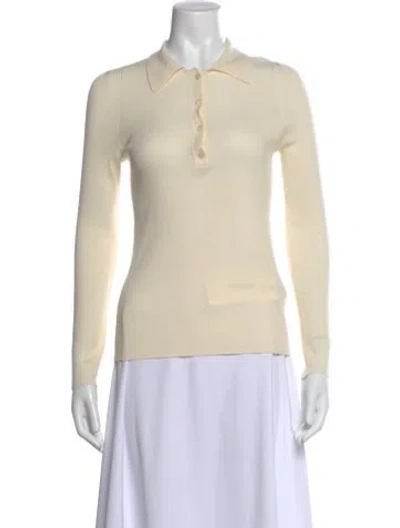Pre-owned Nili Lotan Merino Wool Sweater In Neutral