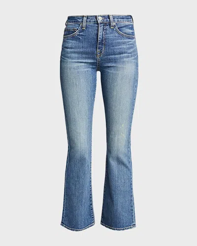 Nili Lotan Mid-rise Bootcut Crop Jeans In Classic Wash