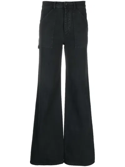 Nili Lotan Mid-rise Wide-leg Trousers In Black