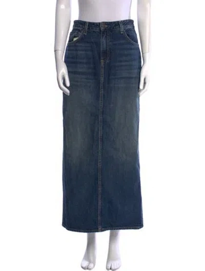 Pre-owned Nili Lotan Midi Length Skirt In Blue