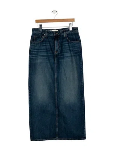 Pre-owned Nili Lotan Midi Length Skirt In Blue
