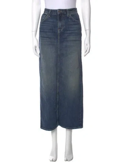 Pre-owned Nili Lotan Midi Length Skirt In Blue