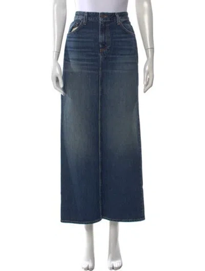 Pre-owned Nili Lotan Midi Length Skirt W/ Tags In Blue