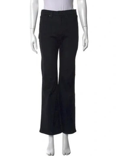 Pre-owned Nili Lotan Mid-rise Flared Jeans In Black