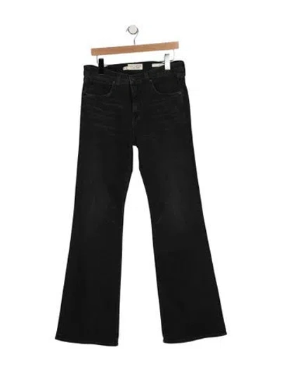 Pre-owned Nili Lotan Mid-rise Flared Jeans In Black