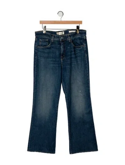 Pre-owned Nili Lotan Mid-rise Flared Jeans In Blue