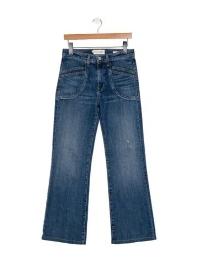Pre-owned Nili Lotan Mid-rise Flared Jeans In Blue