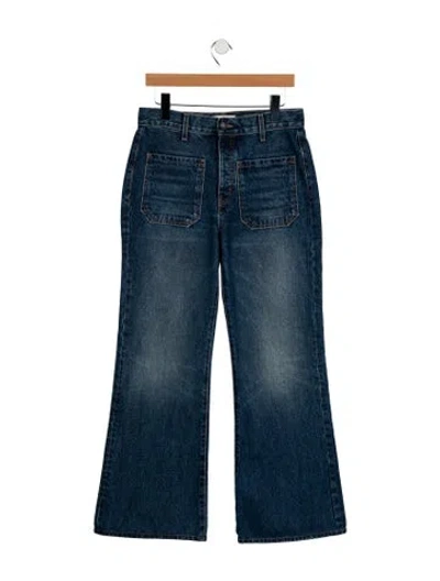 Pre-owned Nili Lotan Mid-rise Flared Jeans In Blue