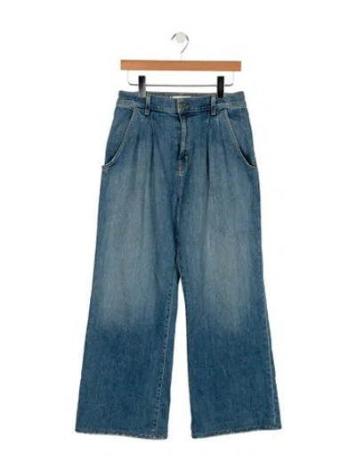 Pre-owned Nili Lotan Mid-rise Flared Jeans In Blue