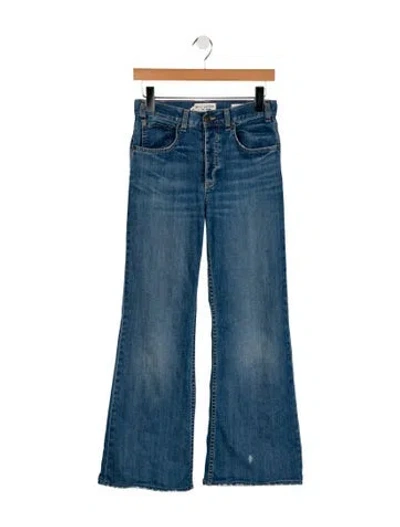 Pre-owned Nili Lotan Mid-rise Flared Jeans In Blue