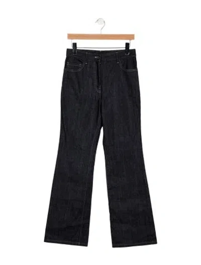 Pre-owned Nili Lotan Mid-rise Flared Jeans In Blue
