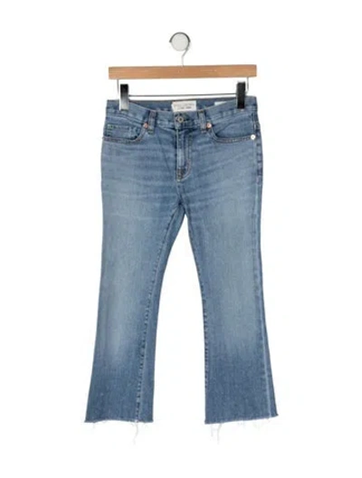 Pre-owned Nili Lotan Mid-rise Flared Jeans In Blue