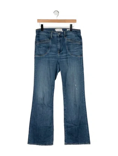 Pre-owned Nili Lotan Mid-rise Flared Jeans In Blue