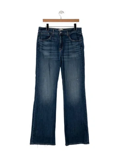 Pre-owned Nili Lotan Mid-rise Flared Jeans In Blue