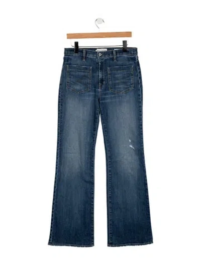 Pre-owned Nili Lotan Mid-rise Flared Jeans In Blue
