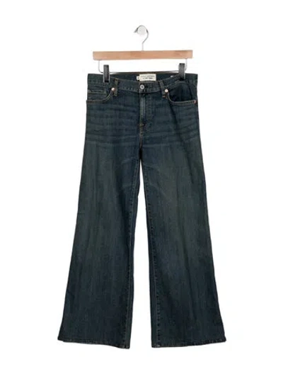 Pre-owned Nili Lotan Mid-rise Flared Jeans In Blue